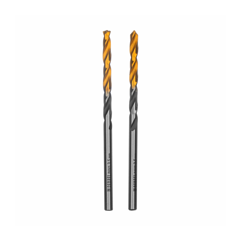 Сверло спиральное по металлу 3,5 x 70мм, Р6М5, Golden Tip, многогранная заточка, 2шт.// Denzel