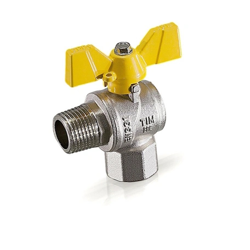 Кран для газа угловой ф 15 г/ш Tim DE122L