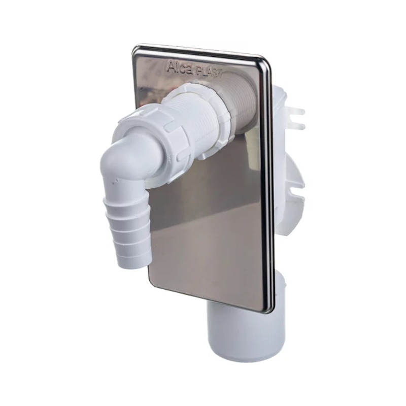 Внутристенный сифон для стир-ой машины хром Alca Plast APS3