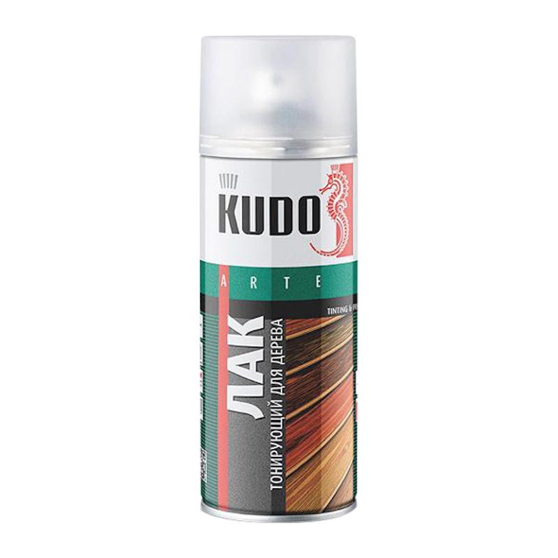 Лак аэразоль акриловый для дерева ДУБ 520 мл "KUDO" KU-9043