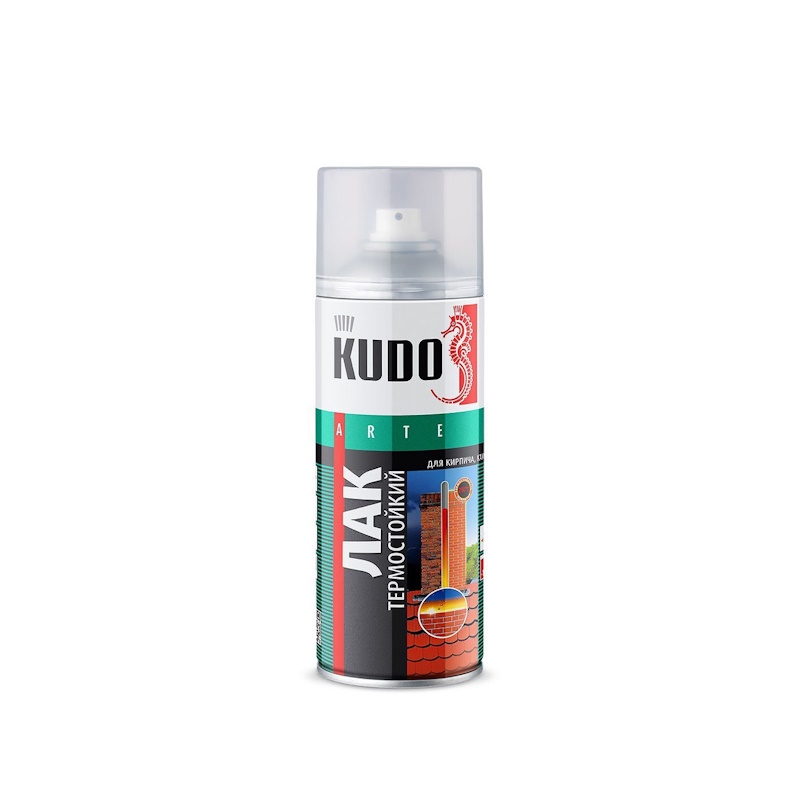 Лак аэразоль Термостойкий 520 мл "KUDO" KU-9006