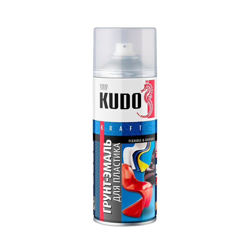 Грунт-эмаль для пластика белая 520 мл RAL 9003 KUDO KU-6003