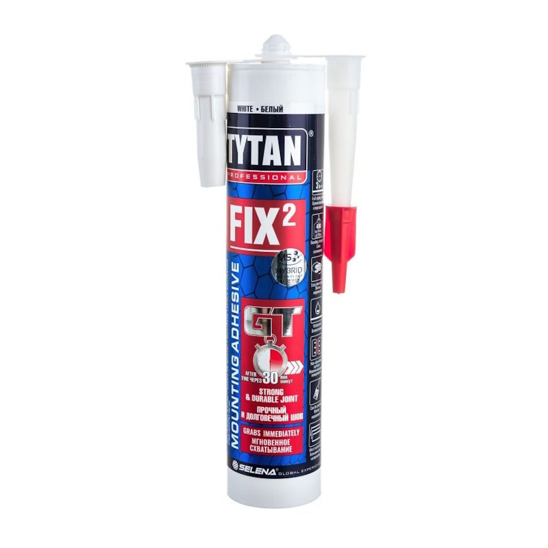 Монтажный клей 290 мл белый TYTAN FIX2