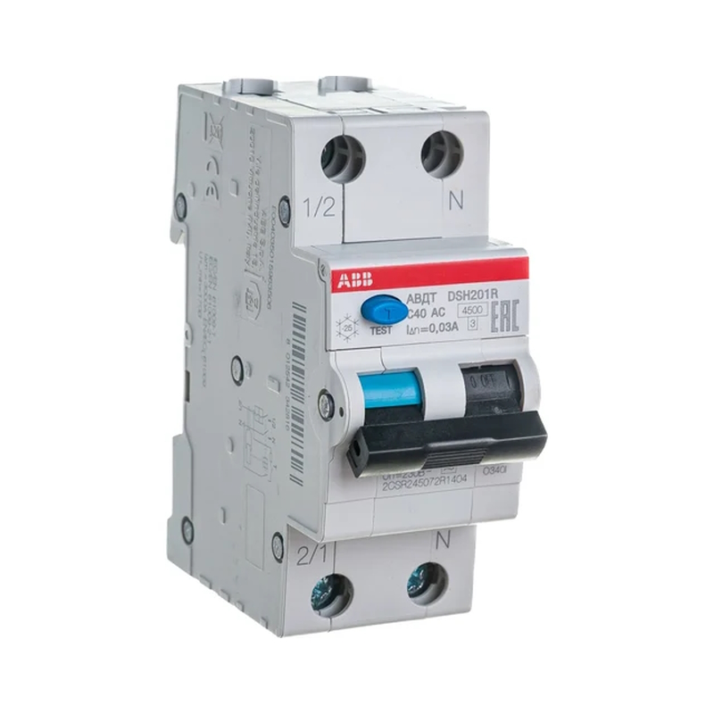 Автоматический выкл. ABB дифференциальный DSH201R C40 30mA AC