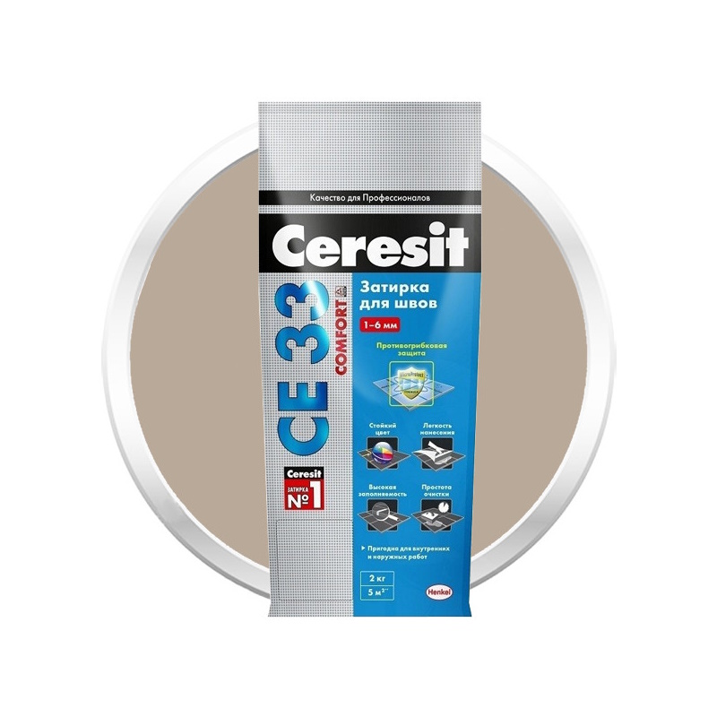 Затирка СЕ 33 №43 Багама Бежевая 2 кг "CERESIT"