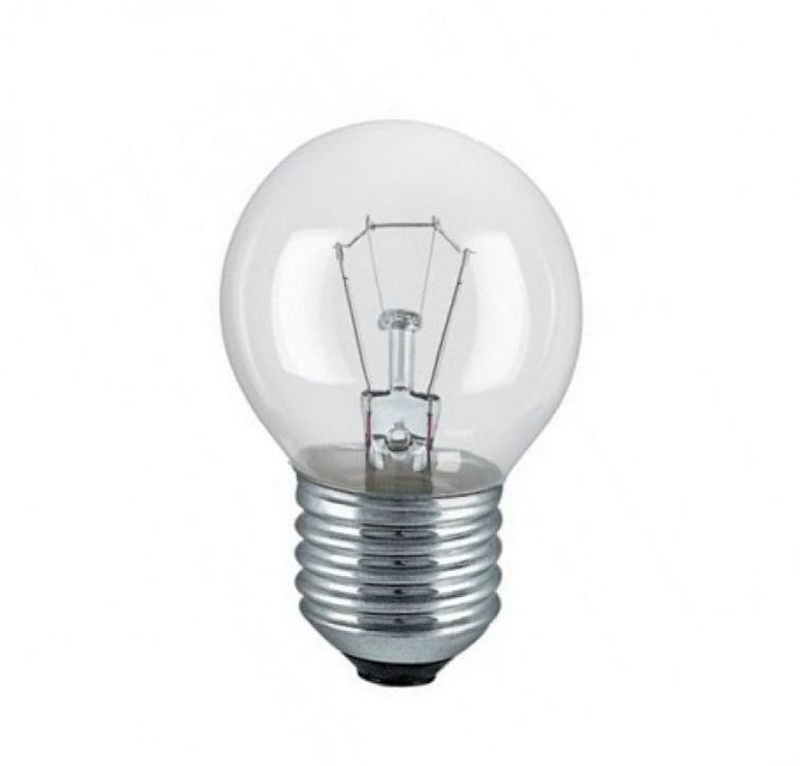 Лампа накал. FAVOR P45 60W E27 CL шарик прозрачный (ДШ 230-60 E27)