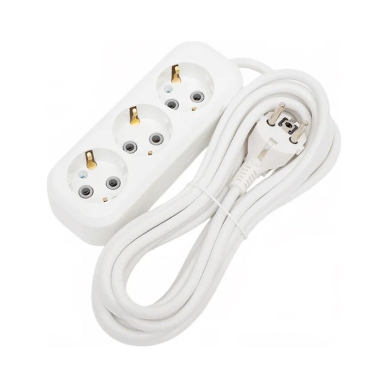 Сетевой удлинитель LUX У3-Е-05 3-местный с з/к, 250В 16А, 5м