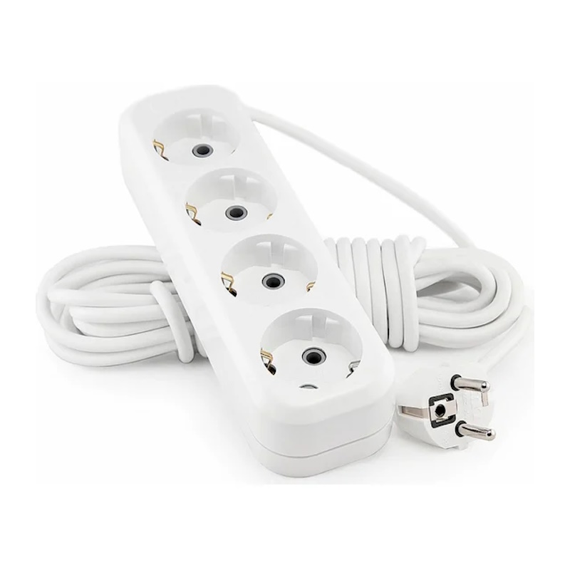 Сетевой удлинитель LUX У4-Е-05 4-местный с з/к, 250В 16А, 5м