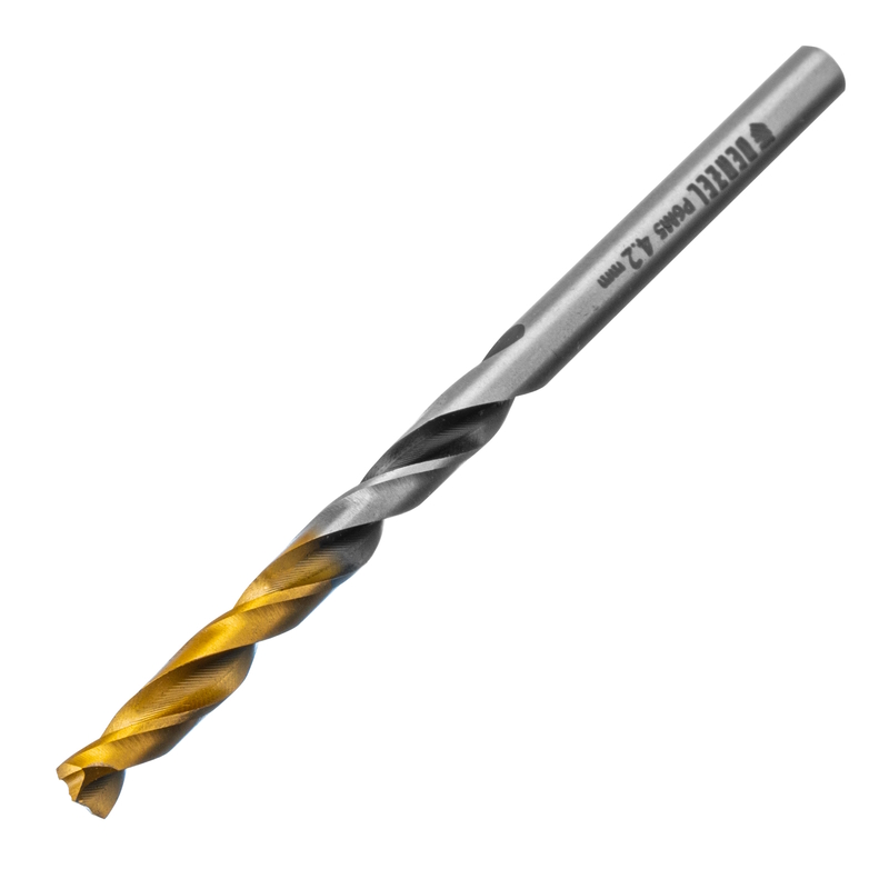 Сверло спиральное по металлу 4 x 75мм, Р6М5, Golden Tip // Denzel