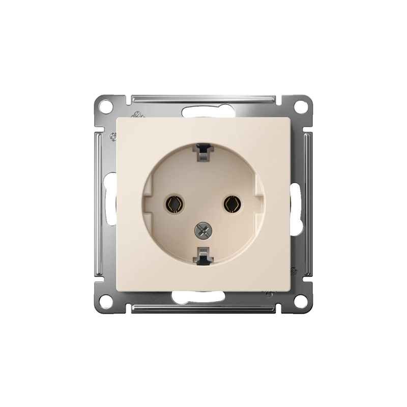 AtlasDesign Systeme Electric Бежевый Розетка с/з, 16А