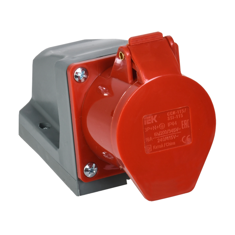 Розетка 115 стационарная 3Р+РЕ+N 16А 380В IP44 IEK