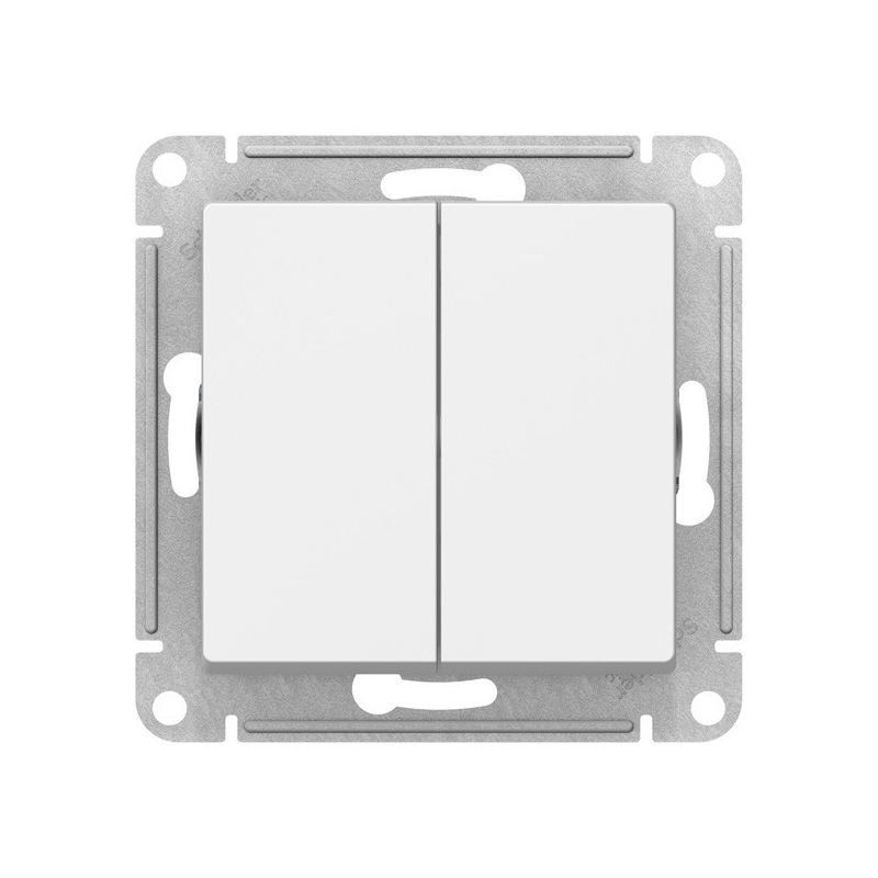 AtlasDesign Systeme Electric Белый 2-клавишный Выключатель. сх.5, 10АХ
