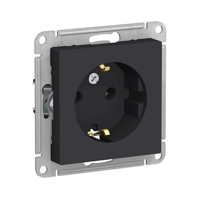 AtlasDesign Systeme Electric Карбон Розетка с/з, 16А
