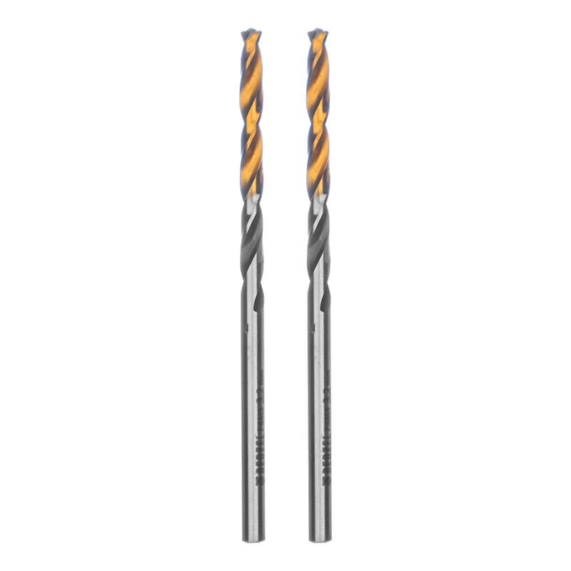 Сверло спиральное по металлу 3,2 x 65мм, Р6М5, Golden Tip, многогранная заточка, 2шт.// Denzel