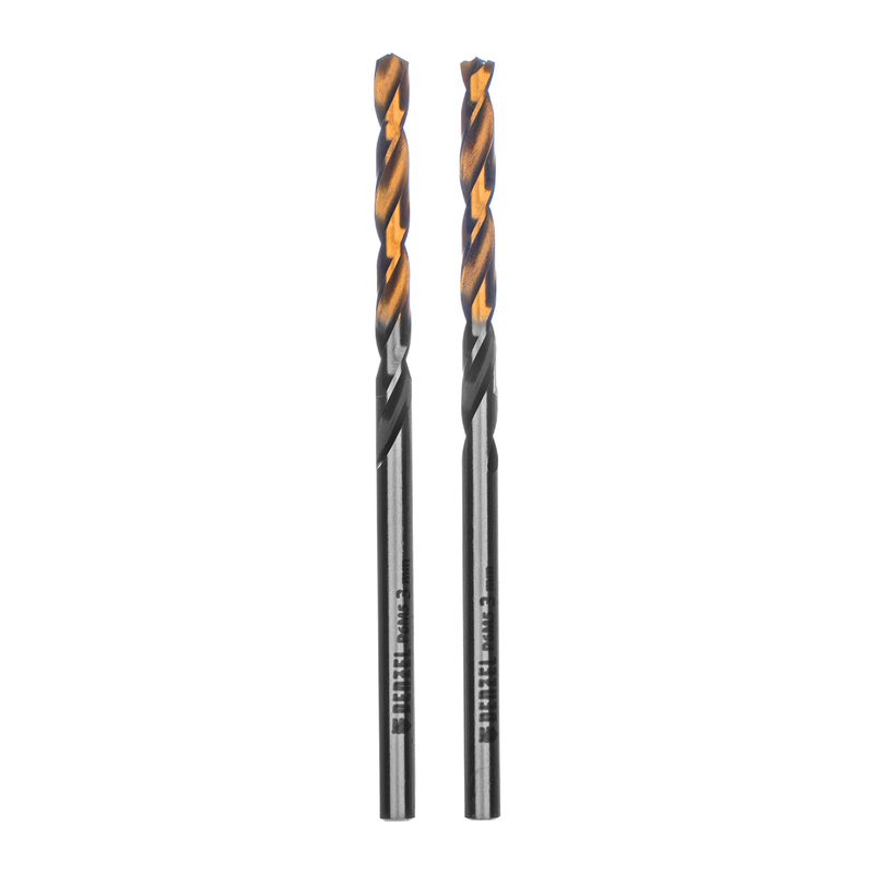 Сверло спиральное по металлу 3 x 61мм, Р6М5, Golden Tip, многогранная заточка, 2шт.// Denzel