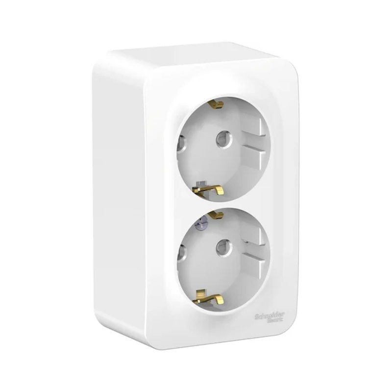 BLANCA Systeme Electric Розетка белая 2-я с изол пласт 16А 250В