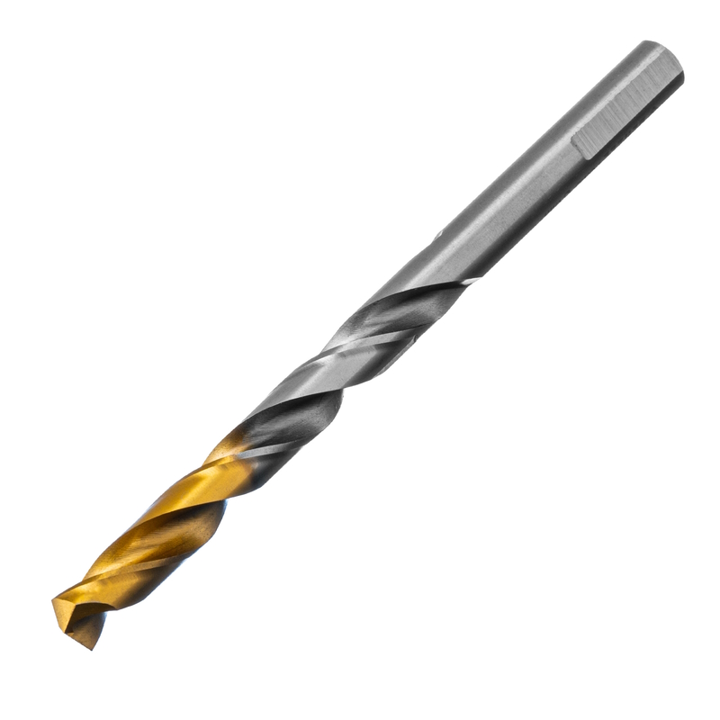 Сверло спиральное по металлу 8 x 117мм, Р6М5, Golden Tip // Denzel