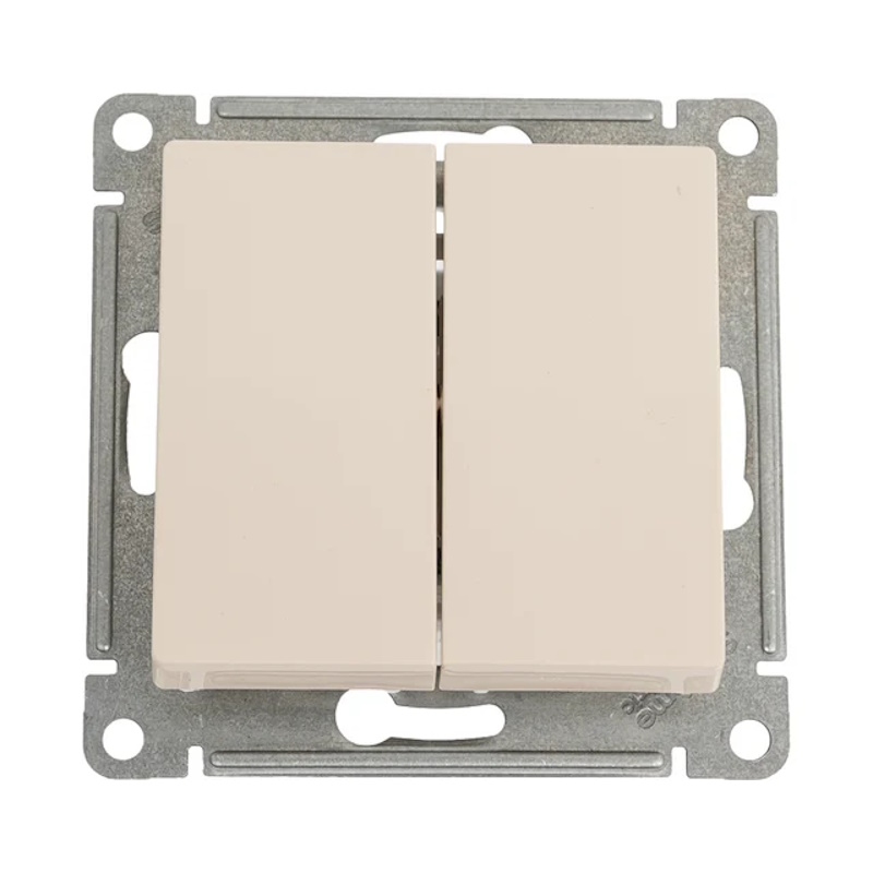 AtlasDesign Systeme Electric Бежевый 2-клавишный Переключатель быстрозажим, сх.6/2, 10АХ
