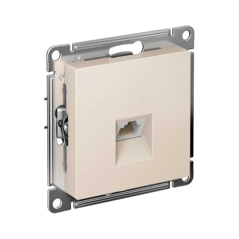 AtlasDesign Systeme Electric Бежевый Розетка Компьютерная RJ-45 с/з IP20