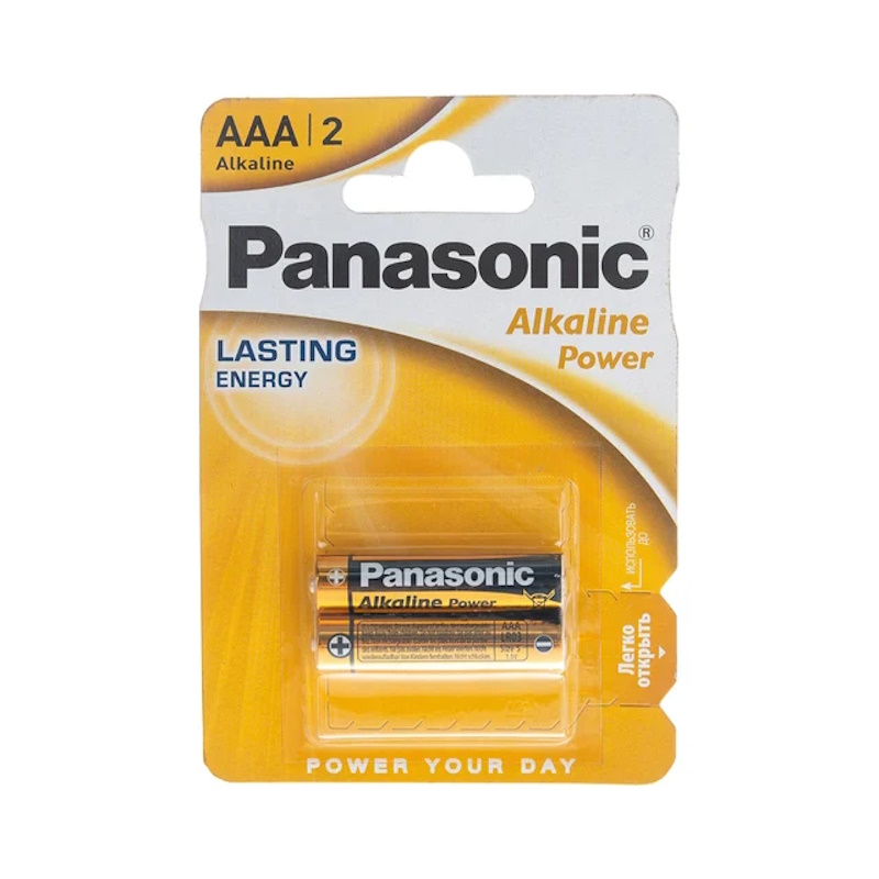 Батарейка щелочная PANASONIC LR03 (AAA) Alkaline 1.5В бл/2