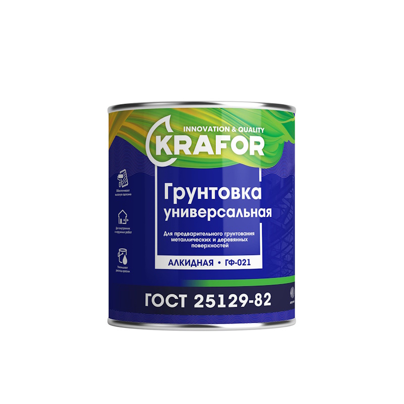 Грунт ГФ-021 серый 1,8 кг KRAFOR