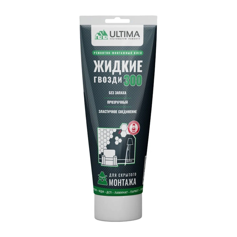 Монтажный клей 250 г бесцвет ULTIMA