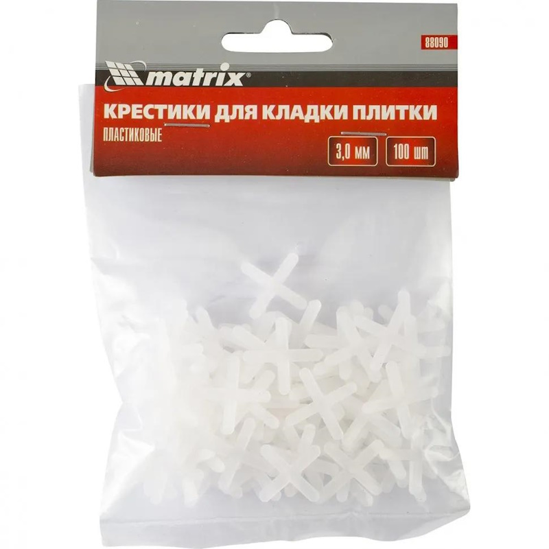 Крестики, 3,0 мм, для кладки плитки, 100 шт.// Matrix