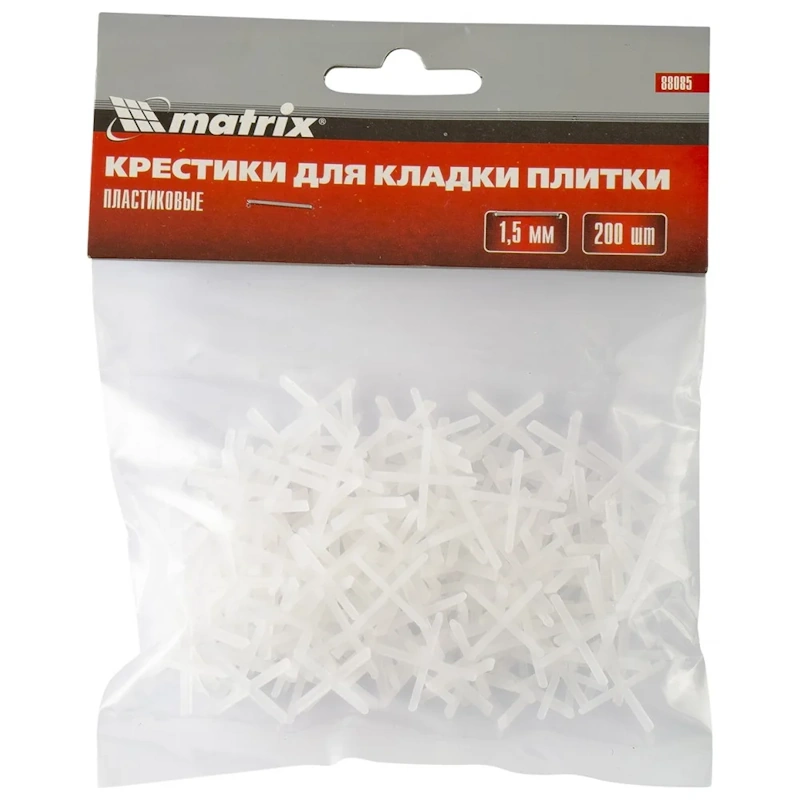 Крестики, 1,5 мм, для кладки плитки, 200 шт.// Matrix