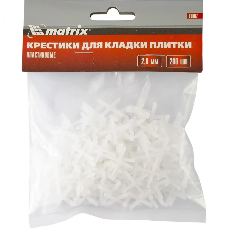 Крестики, 2,0 мм, для кладки плитки, 200 шт.// Matrix