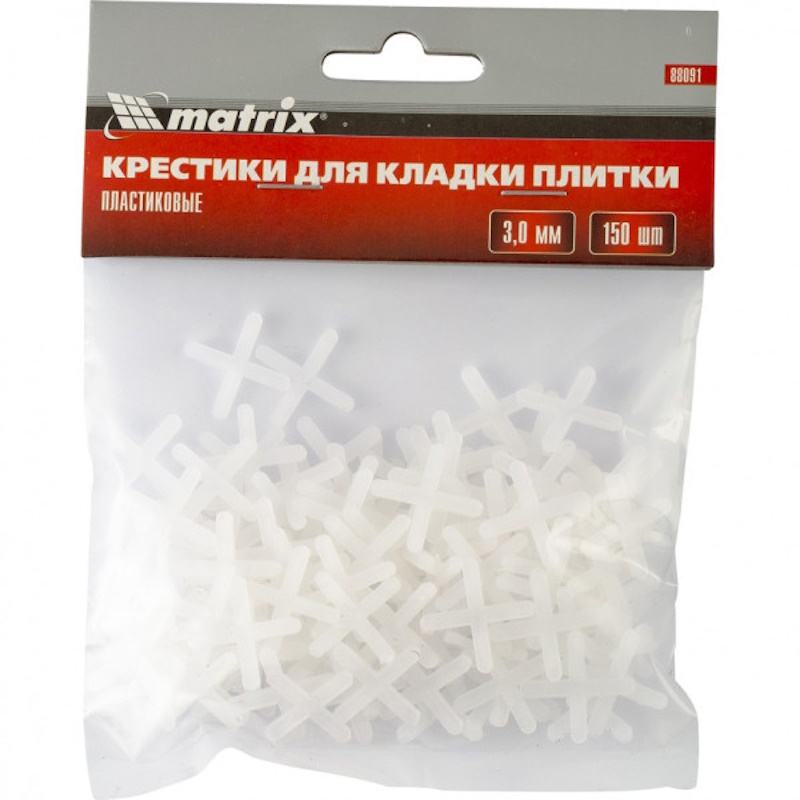 Крестики, 3,0 мм, для кладки плитки, 150 шт.// Matrix